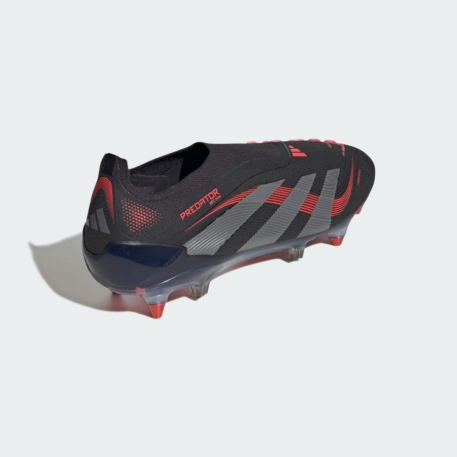 adidas Predator Elite Laceless SG Stealth Victory - Noir/Gris/Lucid Red