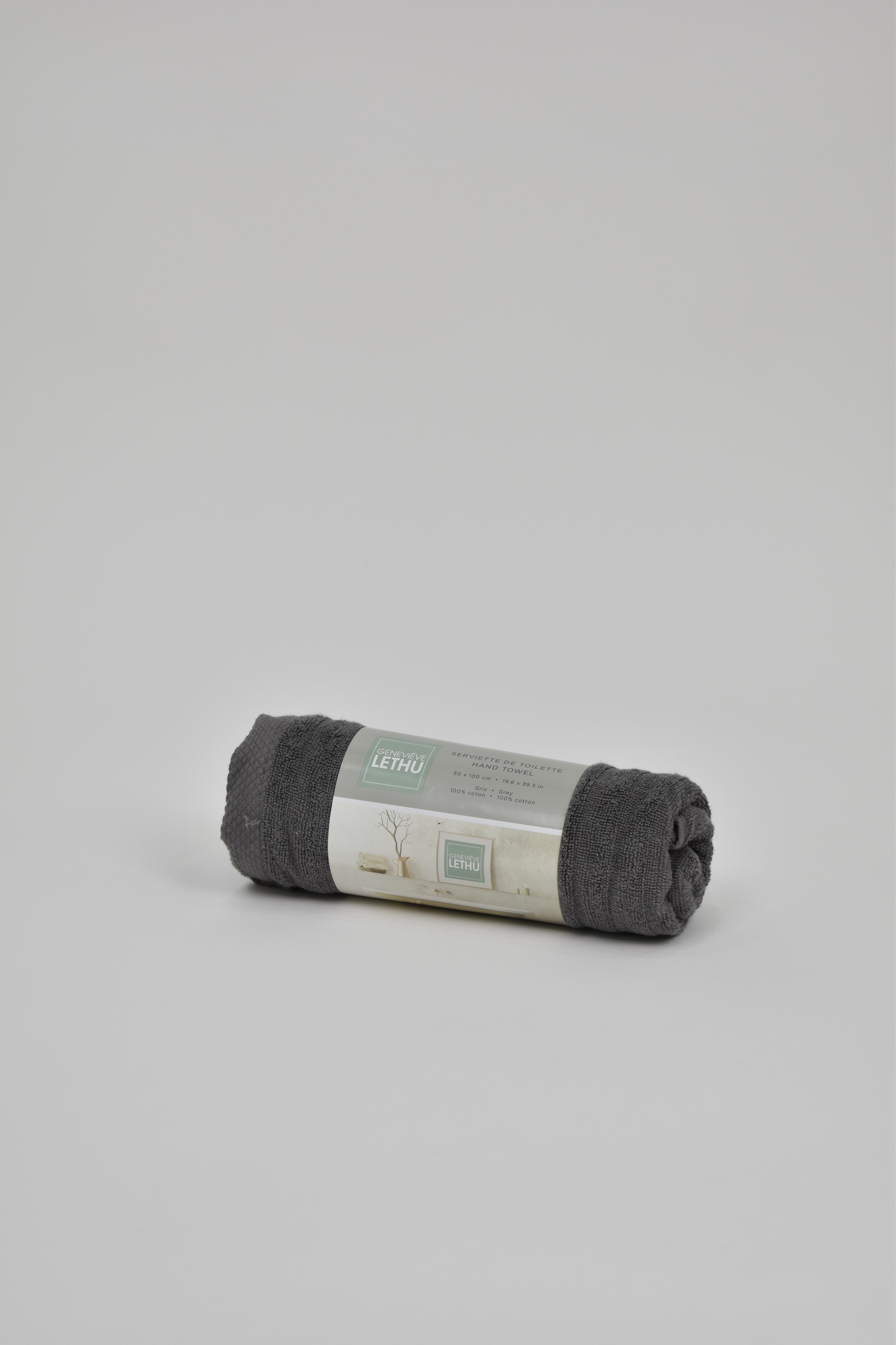 SERVIETTE TOILETTE 50X100CM GENEVIEVE LETHU 550G GRIS
