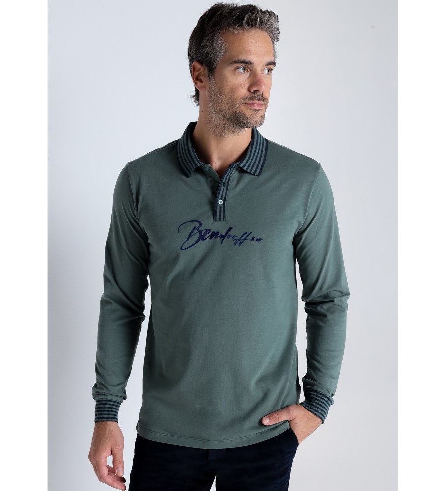 Camisa polo Bendorff de manga curta com gola jacquard.