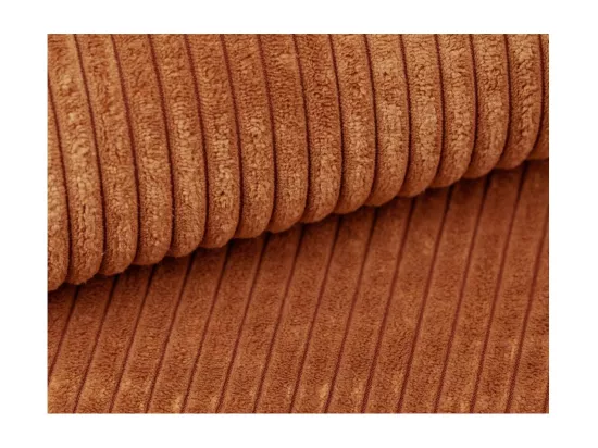 Canapé de relaxation manuel Ross 2 places en velours côtelé - Terracotta - L160 x P100 x H102cm - Loungitude