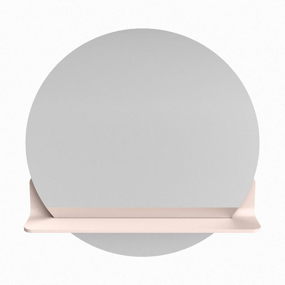 Mondiaz Spot spiegel rond Ø60cm met planchet rosee