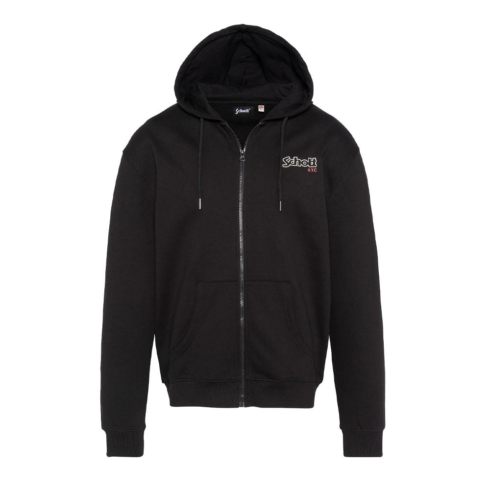Schott Sweat Zippé Noir Homme Schott SWHSAM