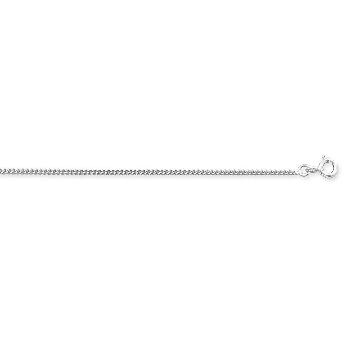Chaine maille gourmette or blanc 18 carats 1.4 mm