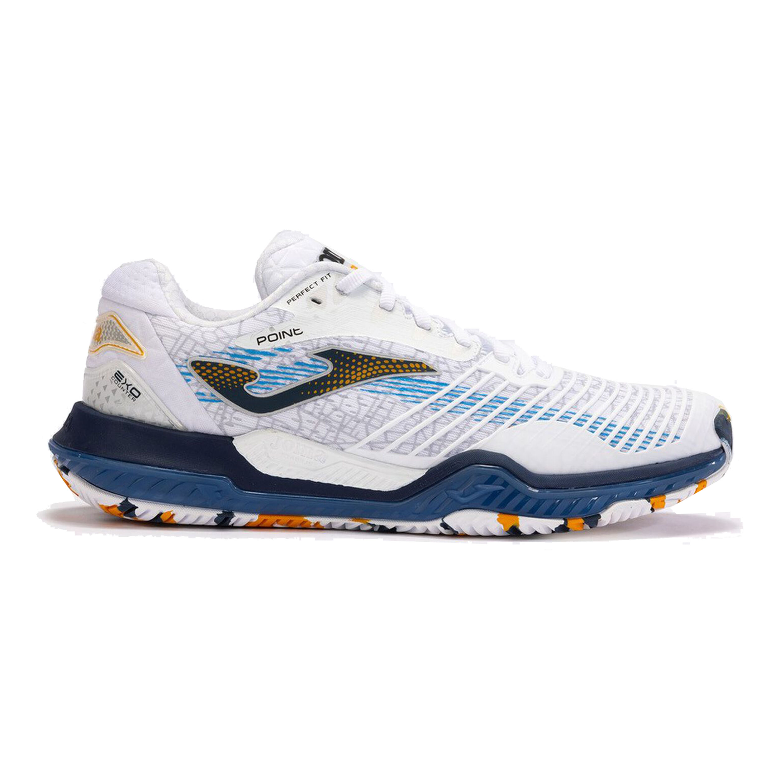 Joma Point Chaussure Terre Battue Hommes - Blanc , Bleu Foncé