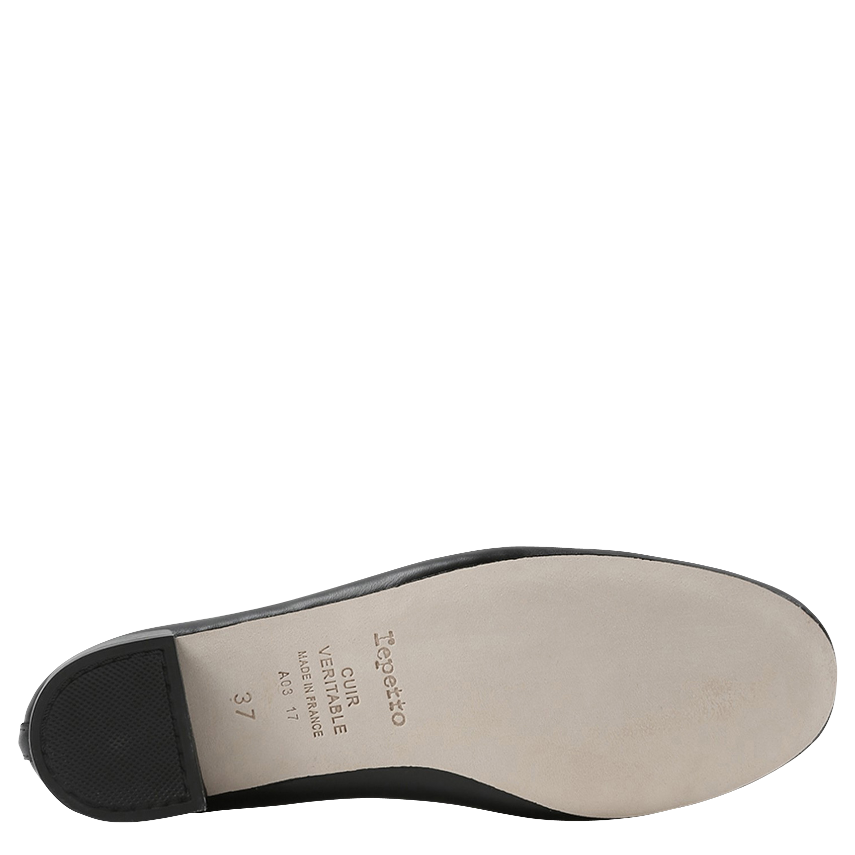 CAMILLE - Ballerines à petits talons en cuir | Noir