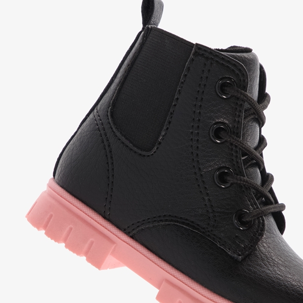 Blue Box meisjes veterboots met roze zool