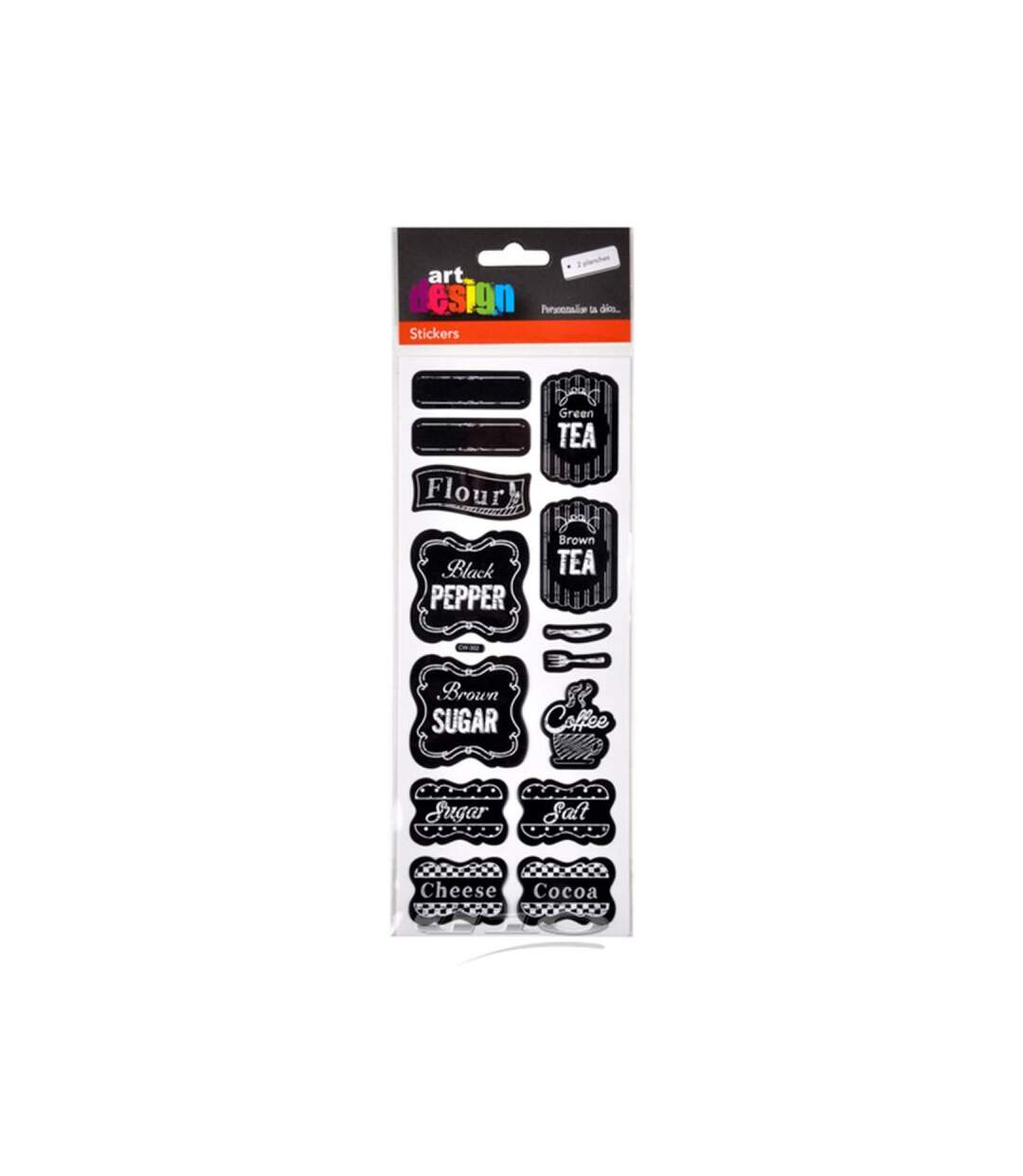 Paris Prix - Stickers Ardoise cuisine 10x25cm Noir