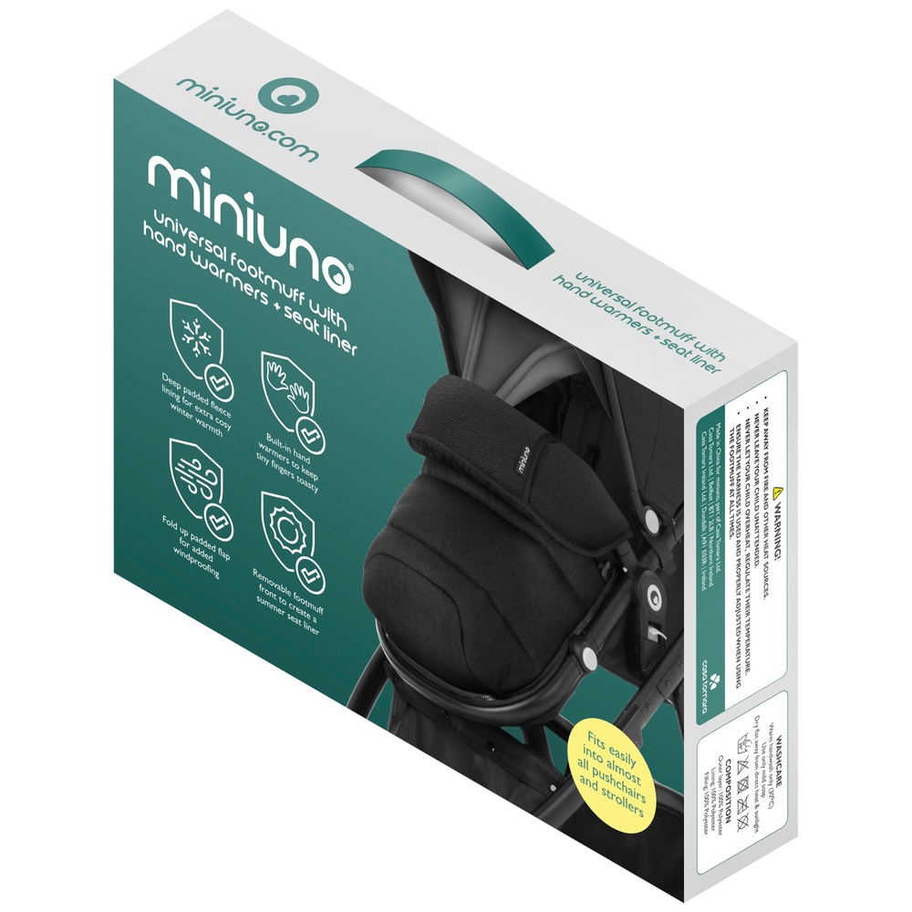 miniuno Universal-Fußsack Schwarz