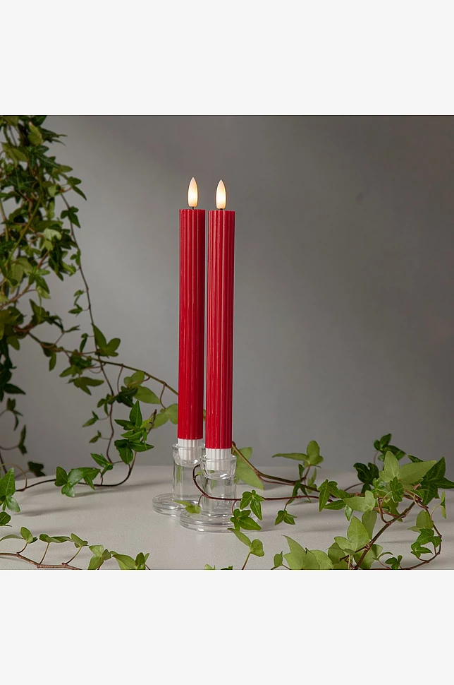 Antikklys LED Flamme Stripe 2-pk