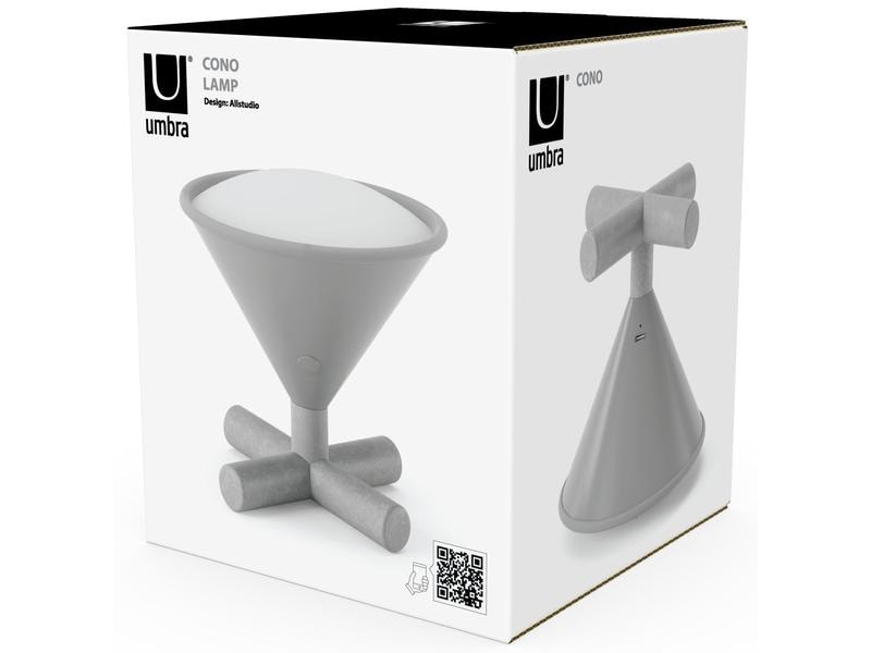 Umbra Tischleuchte Cono Grau LED Lampe