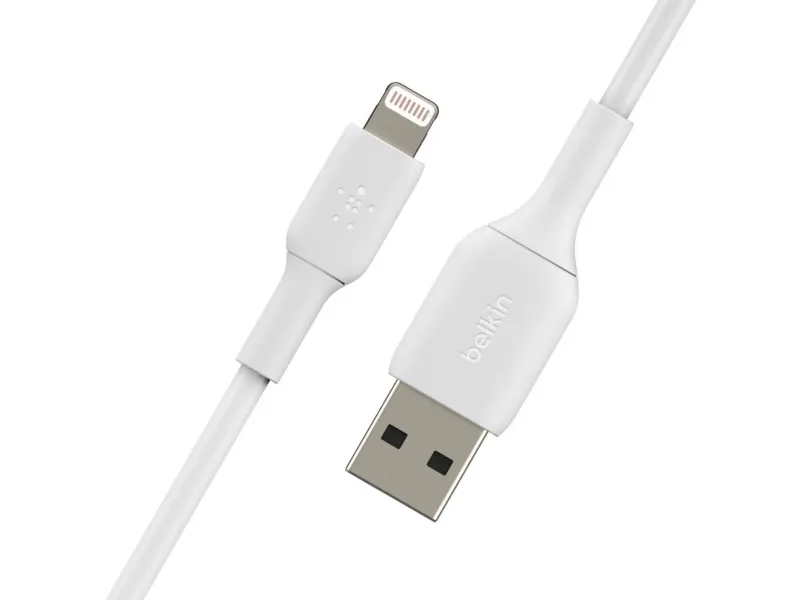 Belkin BoostCharge - Lightning-kabel - Lightning han til USB han - 3 m - hvid
