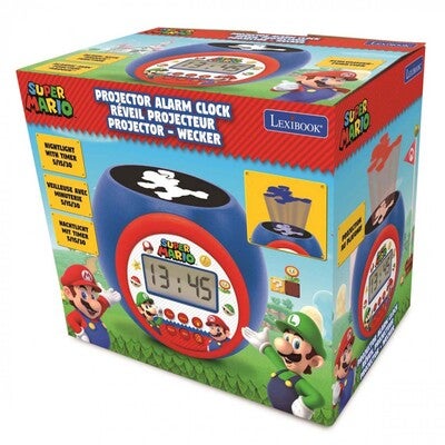 Nintendo Super Mario Projector Vekkeklokke, Blått