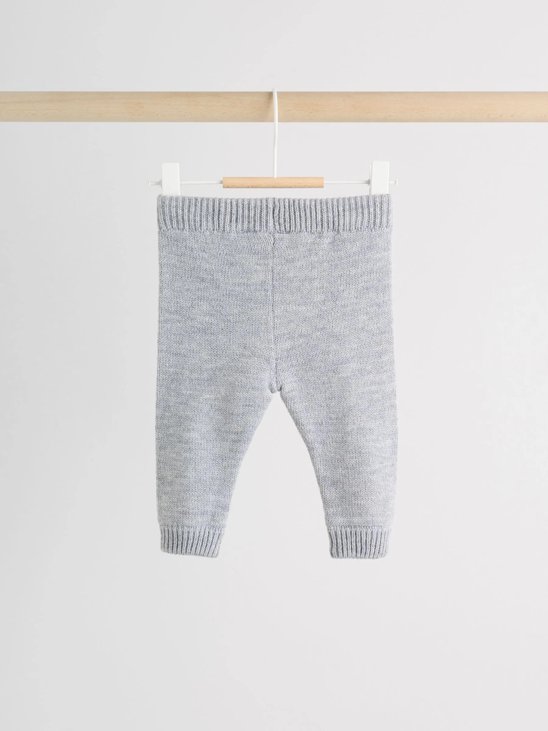 Grijze beer - Babyset van gebreide top en legging (0mnd-2jr)