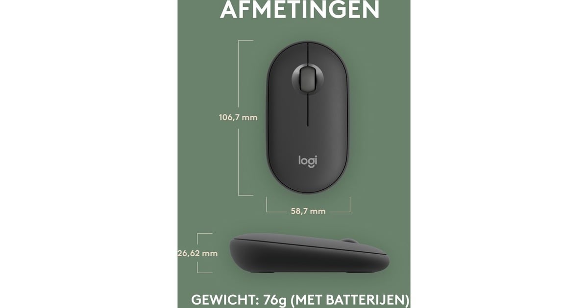 LogitechPebble Mouse 2 M350s  (Grafiet)