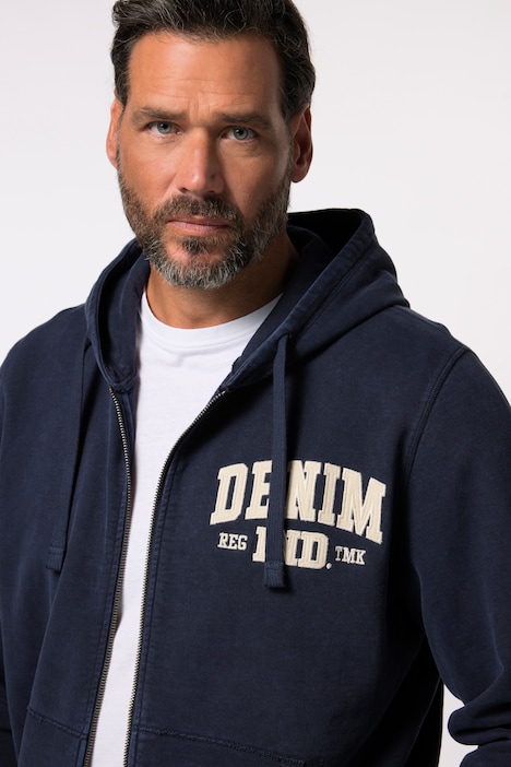 JP 1880 Sweatjacke, Kapuze, Vintage Look, bis 8 XL