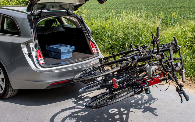 Eufab Fahrradträger Anhängerkupplung Amber III für 3 Fahrräder, E-Bike geeignet