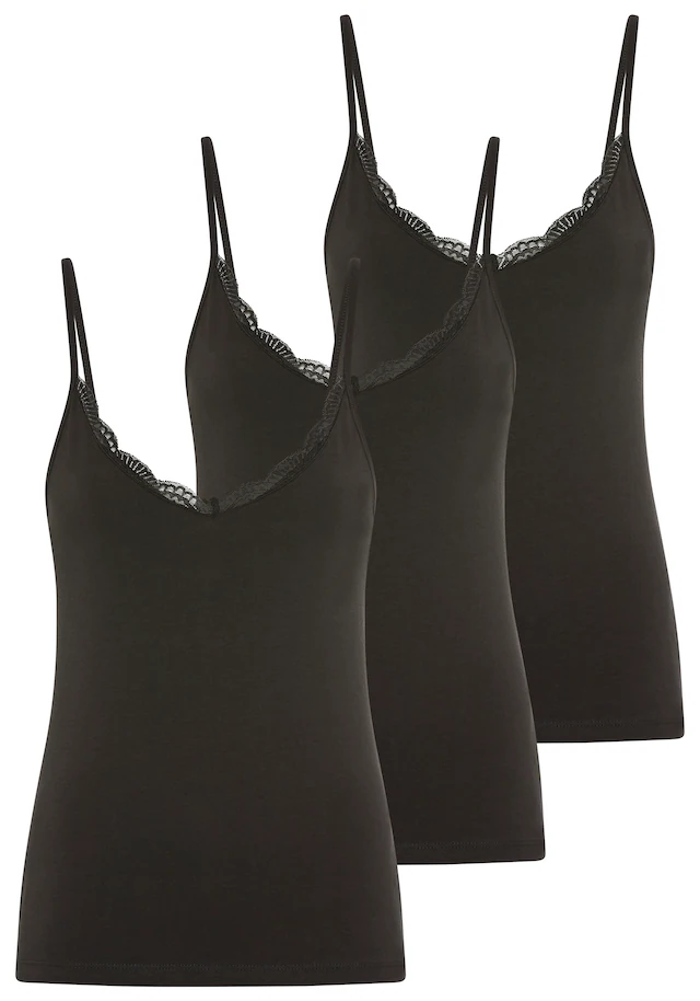 YSABEL MORA Unterhemd »BASIC COLLECTION COTTON WITH LACE«, das perfekte Basic-Top für jeden Tag