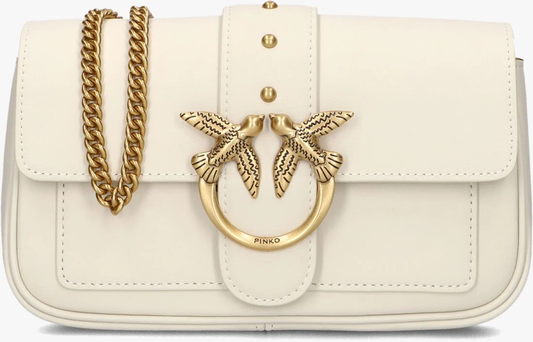 PINKO witte pinko schoudertas love one pocket