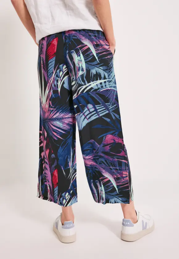 Casual Fit Hose mit Print - carbon grey
