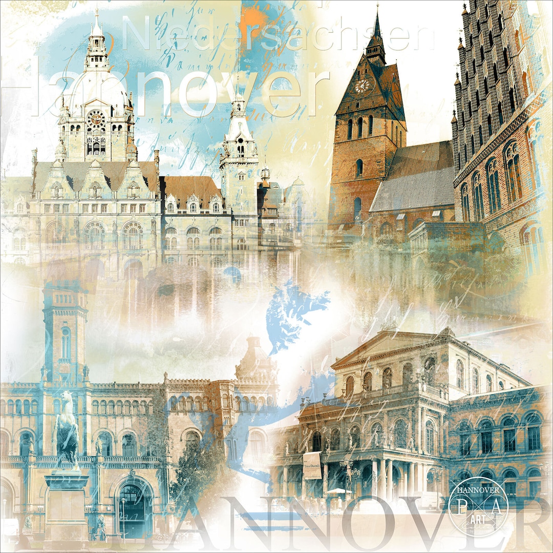 PRO ART Alu-Art Bild HANNOVER I 100 x 100 cm