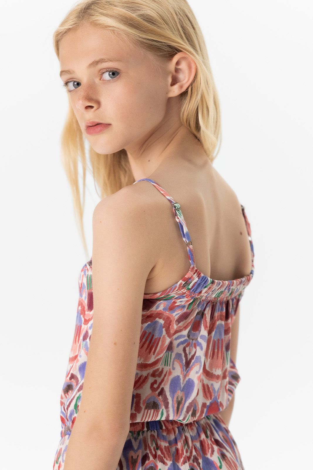 Multicolour jumpsuit met ikat print