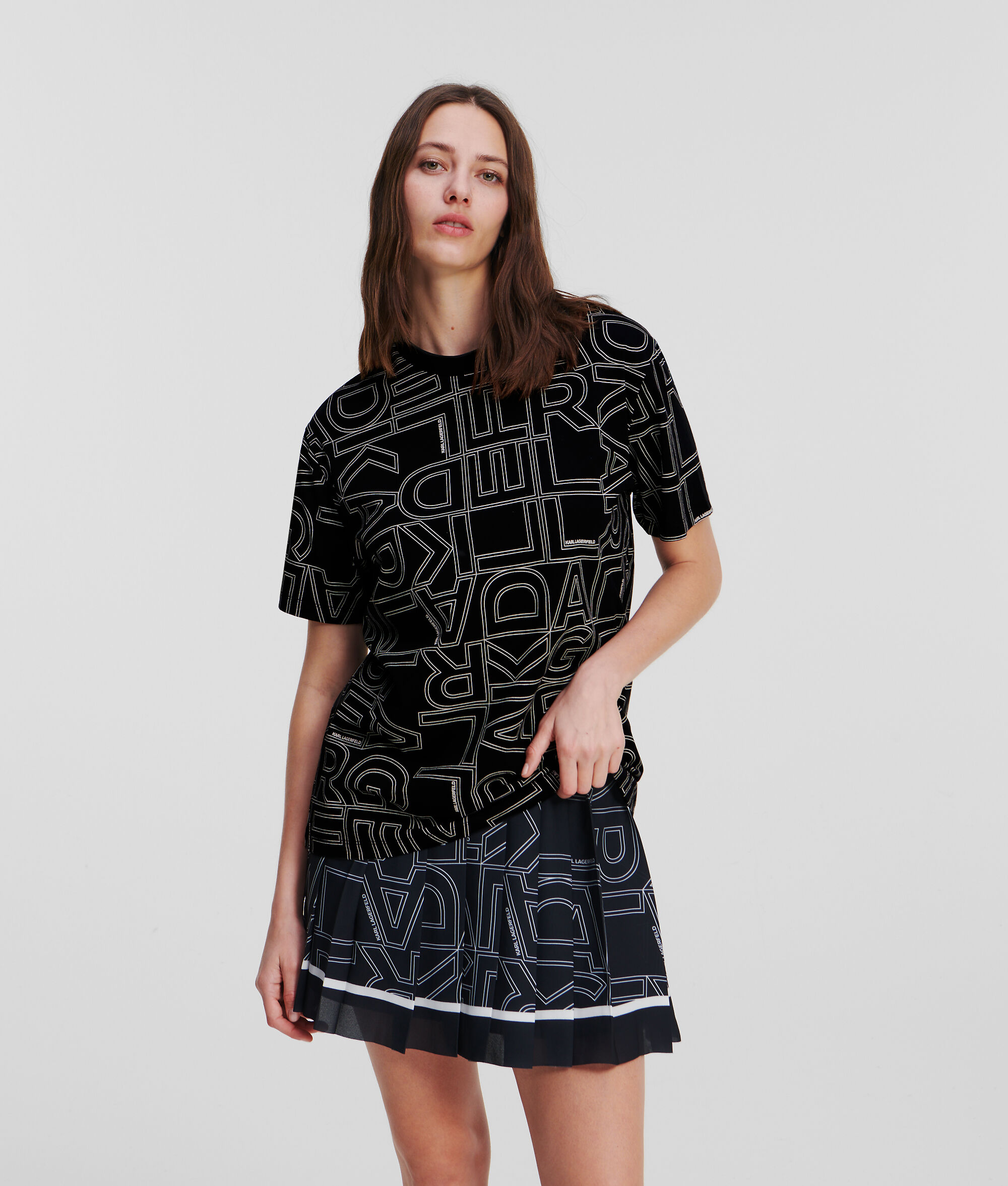 T-SHIRT AVEC LOGO KARL FAÇON ALL-OVER