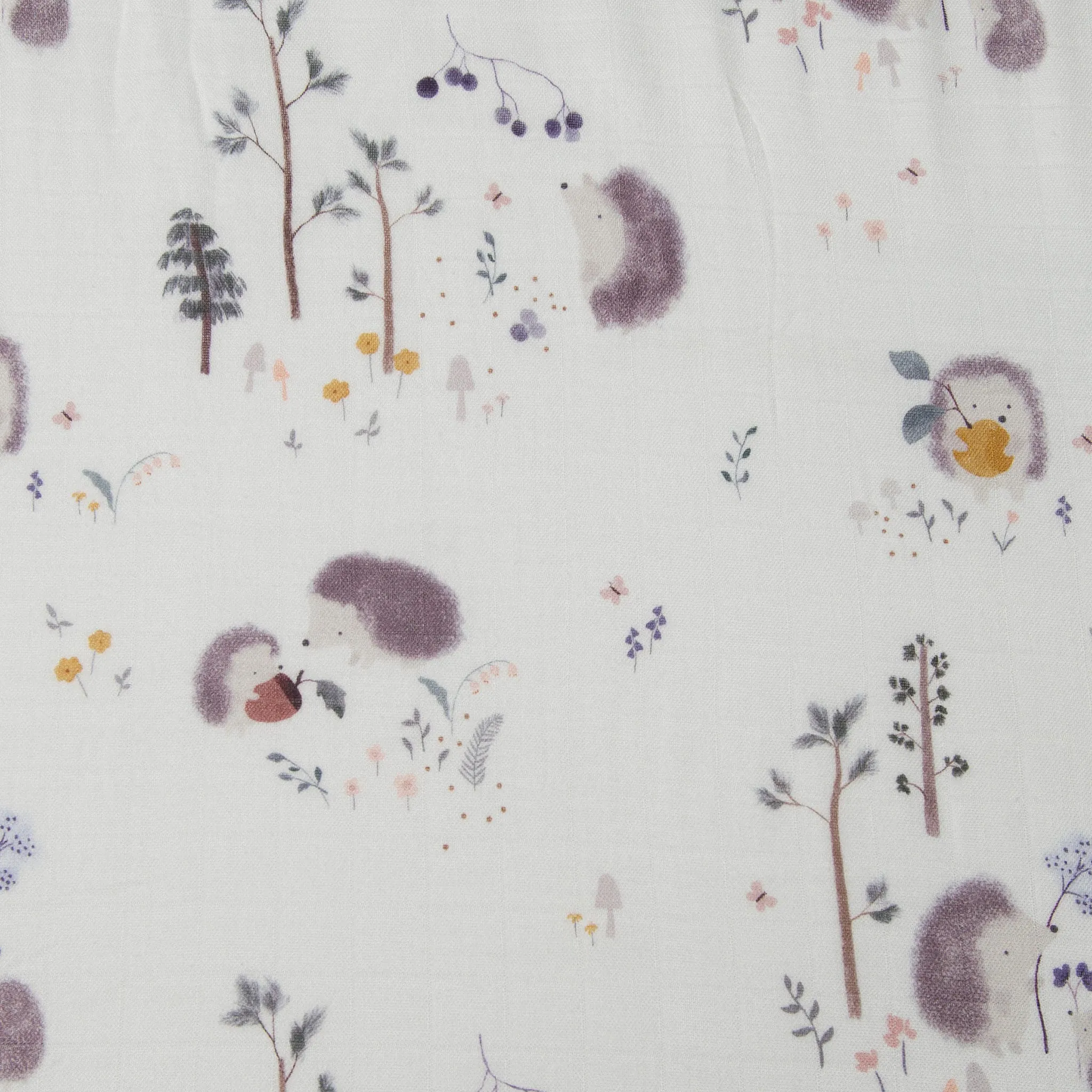 Loulou Lollipop Drap Contour pour Lit de Bébé - Mousseline Bambou Hérissons