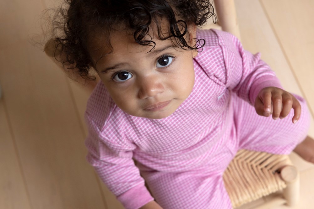 Feetje Feetje pyjama wafel roze melange