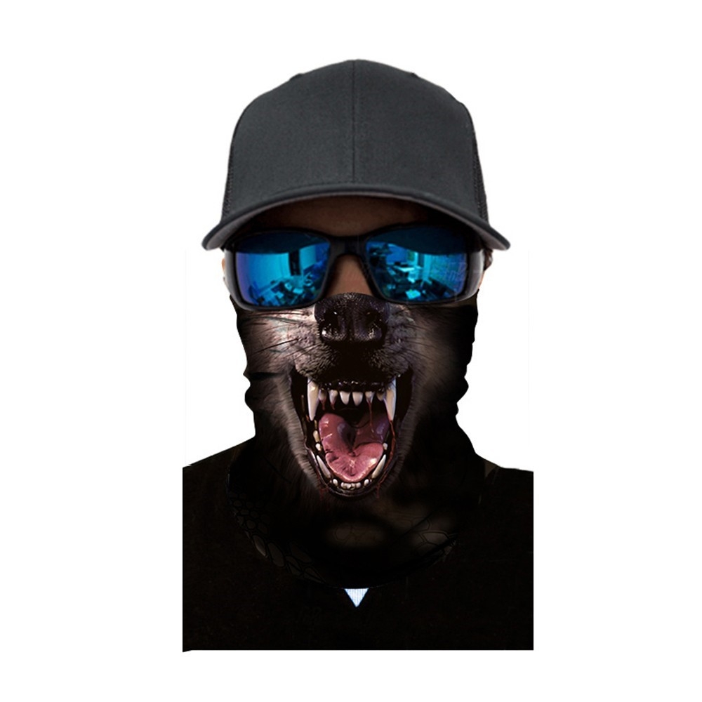 Bandana Schal Halstuch Biker Sturm Maske (Motorrad / Ski / Fahrrad) - Wolf