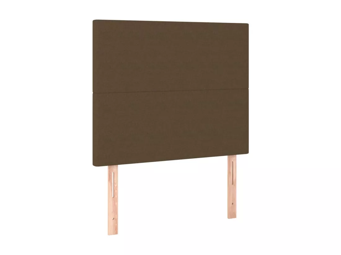 Sommier tapissier et matelas et LED Marron foncé 90x190cm Tissu