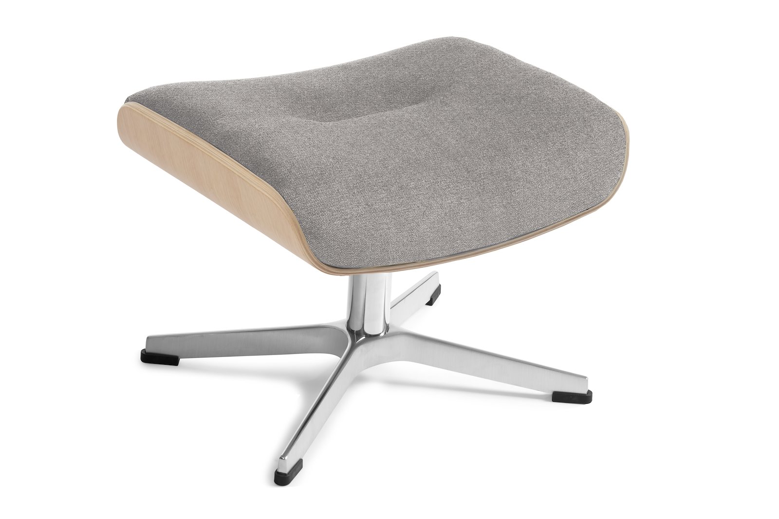 Air krakk I tekstil Cortina 1108-75 Silver, standard svingfot alu. Skrog i ubehandlet eik