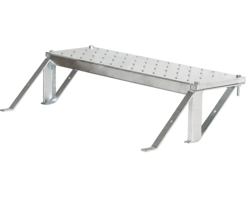 Pertura Theris modulaire trap, geperforeerde plaat, thermisch verzinkt, zonder stootborden, onbehandeld, recht, 88 cm, 1 stootbord