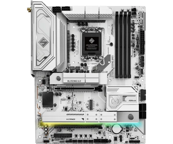 ASRock Z890 STEEL LEGENd WiFi - Bundkort - ATX - LGA1851 sokkel - Z890 Chipset - USB4, USB-C 3.2 Gen 2x2, USB 3.2 Gen 2, USB 3.2 Gen 1 - 2.5 Gigabit LAN, Wi-Fi 7, Bluetooth - onboard grafik (CPU påkrævet) - HD Audio (8-kanaler)