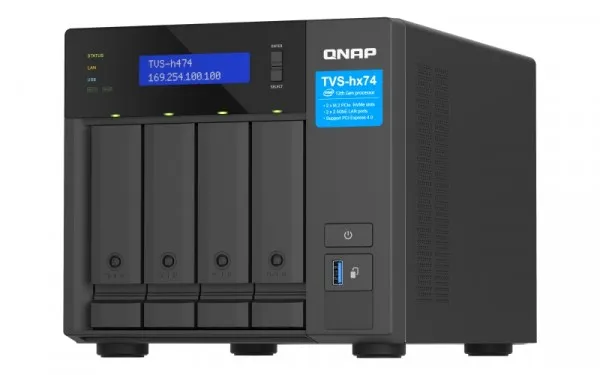 QNAP TVS-H474 - NAS-server - 4 bays - SATA 6Gb/s - RAID JBOD, 0, 1, 5, 6, 10, TM, RAID TP - RAM 8 GB - Gigabit Ethernet / 2.5 Gigabit Ethernet - iSCSI support