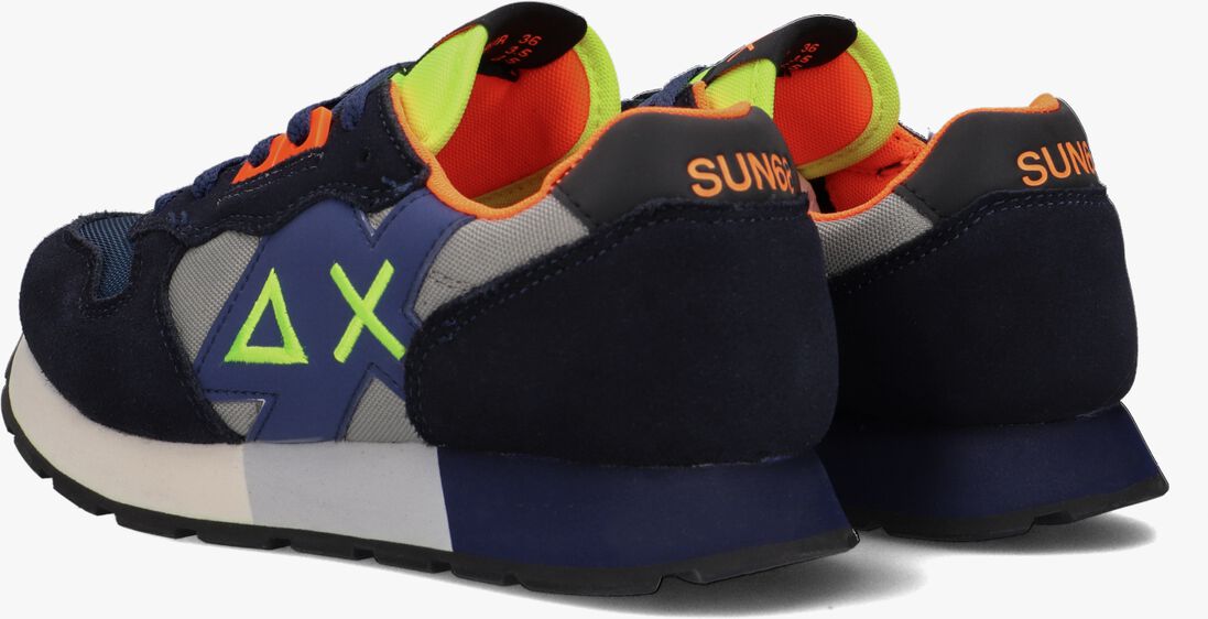 SUN68 blauwe sun68 lage sneakers boy's jaki fluo