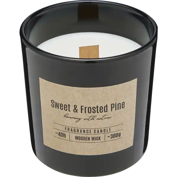 Duftglas mit Holzdocht Sweet & Frosted Pine