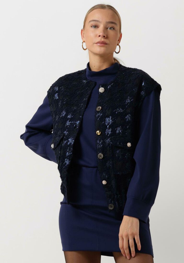 SEMICOUTURE donkerblauwe semicouture gilet y2wn04