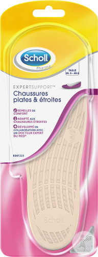 Scholl ExpertSupport Semelles Confort Chaussures Plates Étroites 35,5-40,5 Paire 1