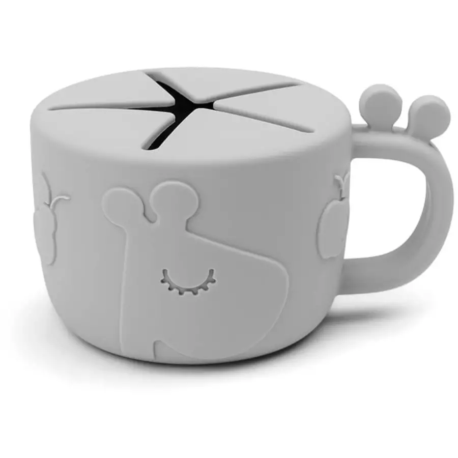 Done by Deer™ Snackbecher Peekaboo Raffi Grau