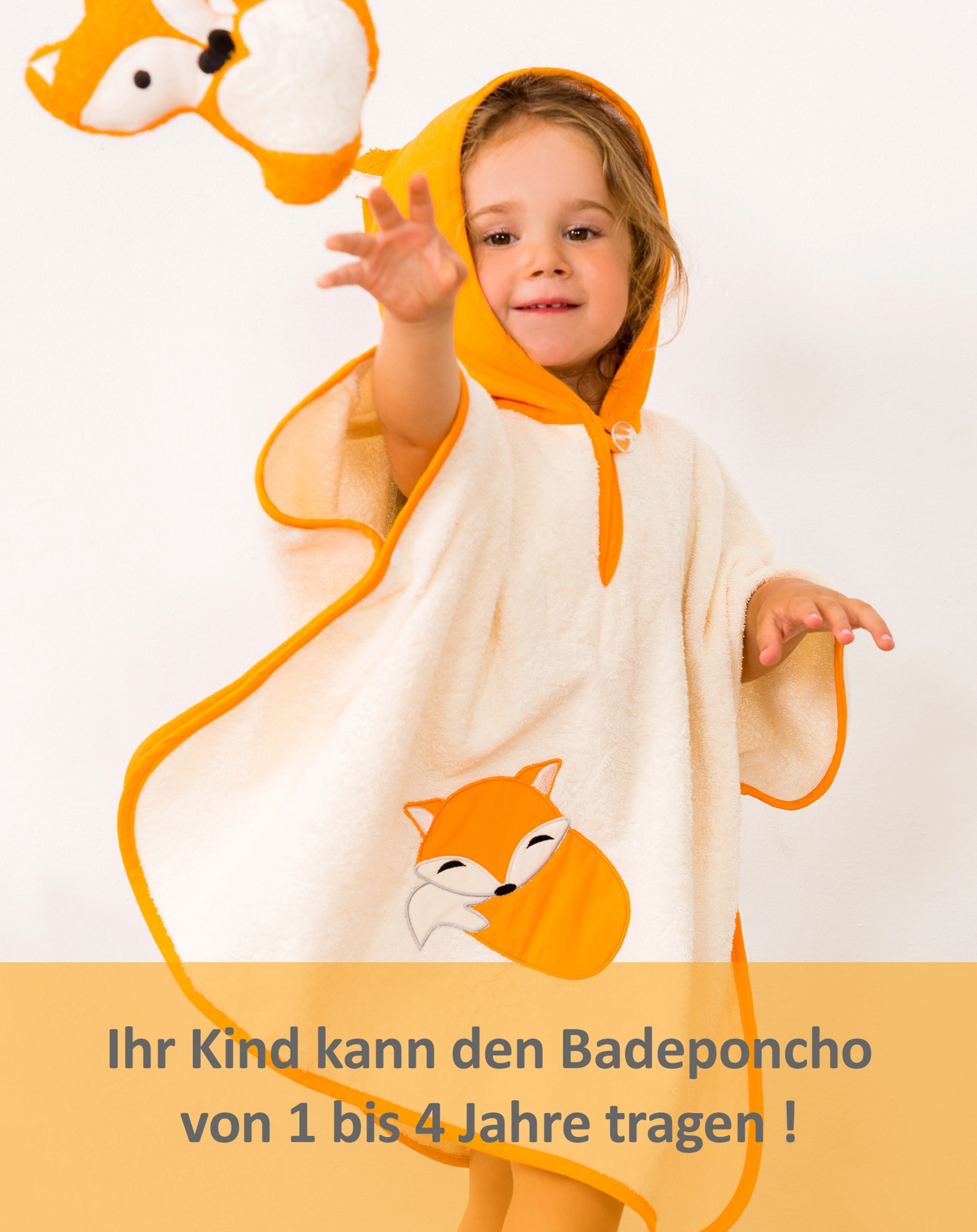 Badeponcho FUCHS in natur