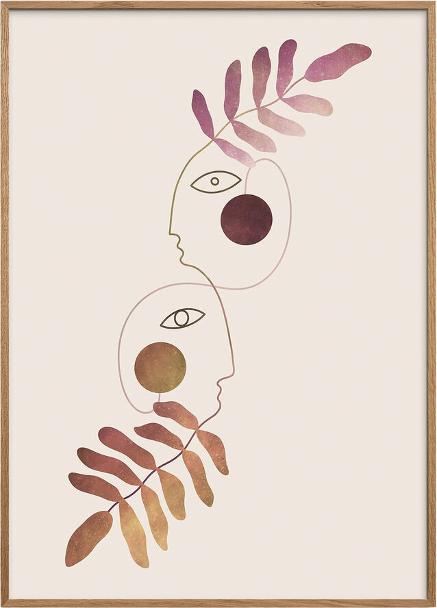 Poster & Frame To grow together Flerfarvet