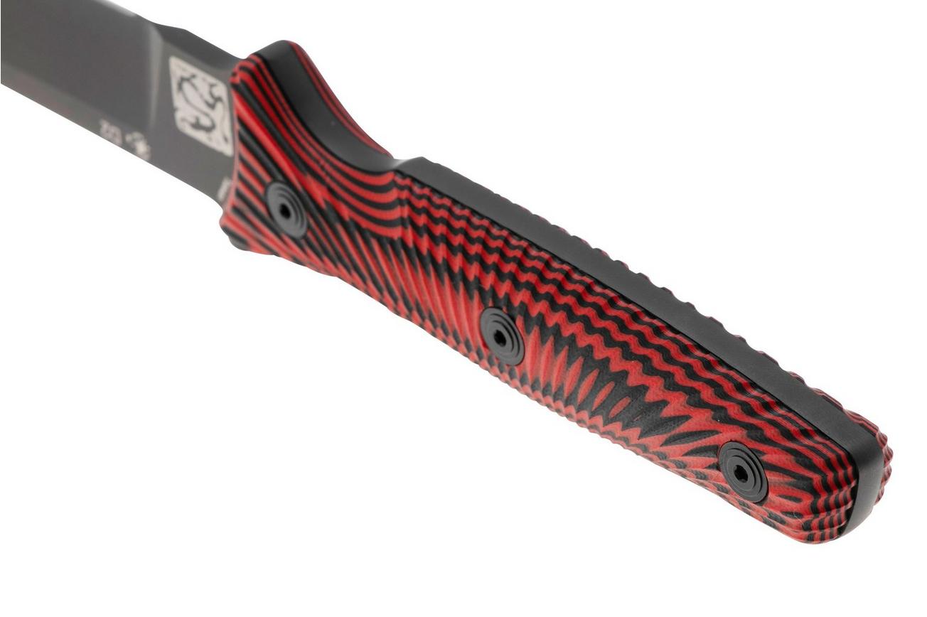 Spartan Blades Spartan-Ronin Torii, Black Red G10, PVD D2, tactisch mes