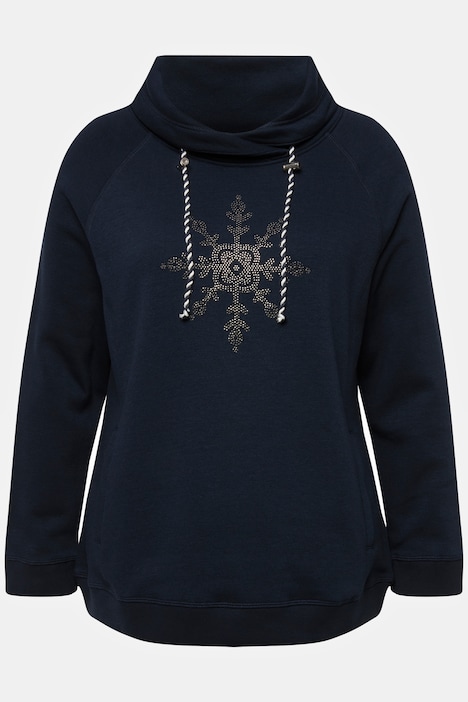 Sweatshirt, Eisstern, Stehkragen, Taschen, Langarm