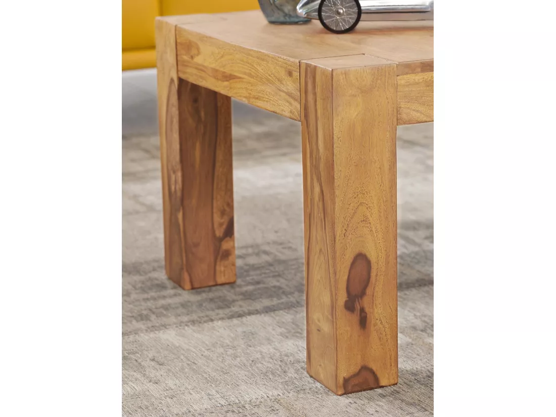 Table Basse Bois Massif 60x40x60cm Table d'appoint Table de salon Design