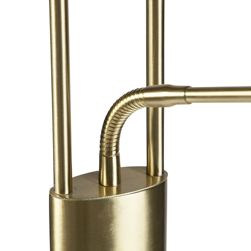 Vloerlamp goud met leesarm incl. LED en USB-poort - Sevilla