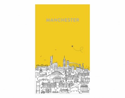 Manchester city tea towel