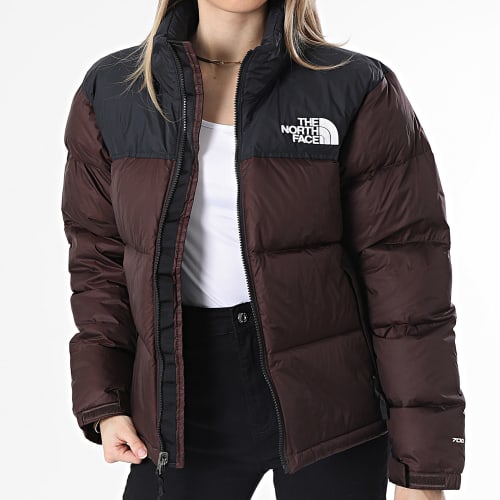 Doudoune Femme Retro Nuptse A3XEO Marron Noir