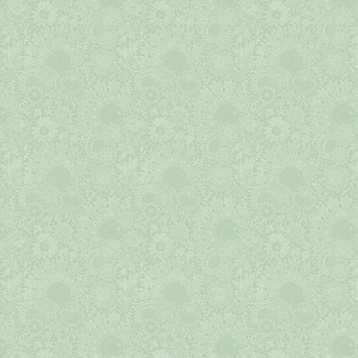 Nappe pur coton vert 89x89 Garnier Thiebaut