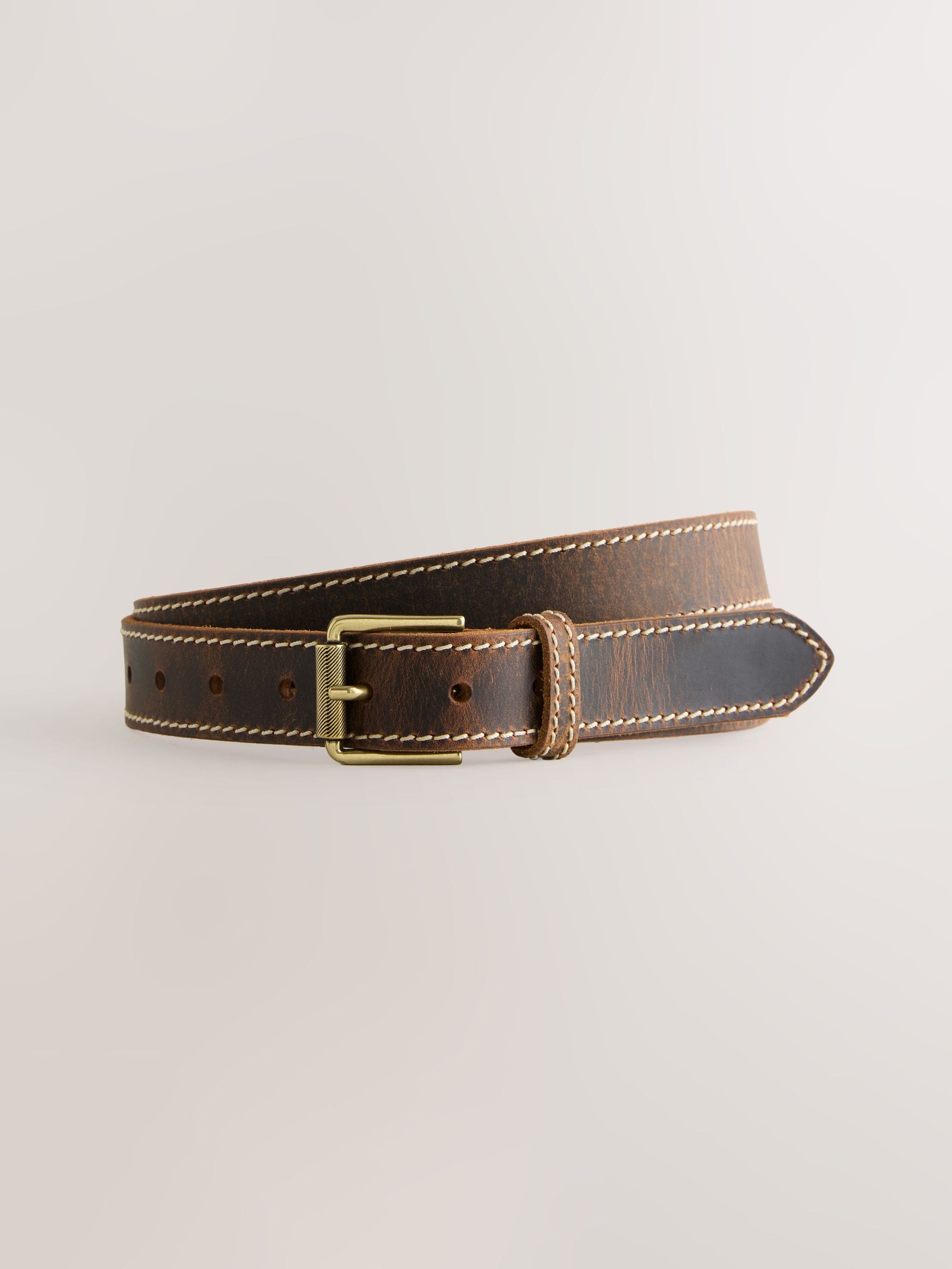Bruin - Casual leren riem
