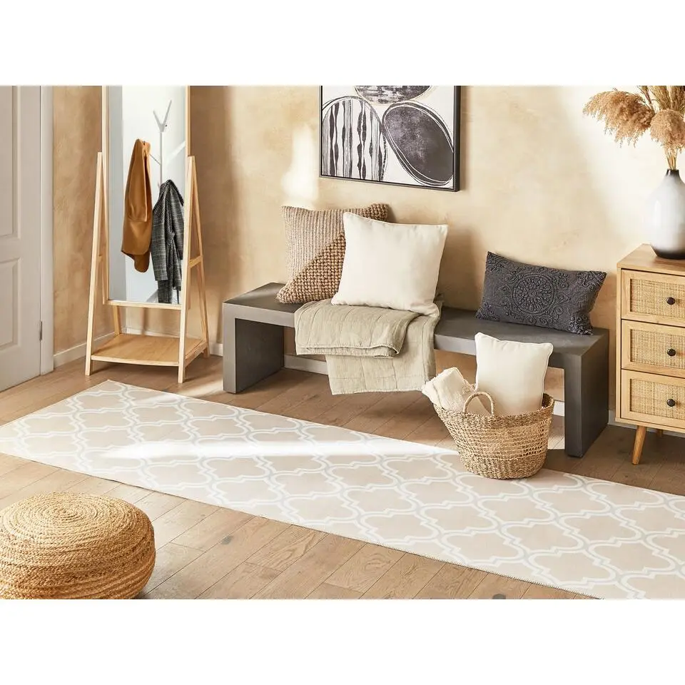 KADAYAL - Loper - Beige - 80 x 300 cm - Polyester